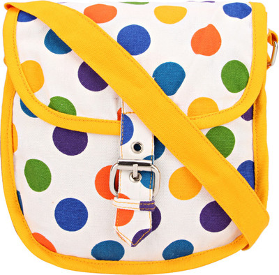 

Vivinkaa Women Casual Yellow Canvas Sling Bag