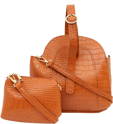 

Pepgirls Girls Casual Tan PU Sling Bag