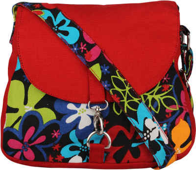 

Vivinkaa Women Casual Red Canvas Sling Bag