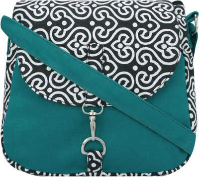 

Vivinkaa Women Casual Green Canvas Sling Bag