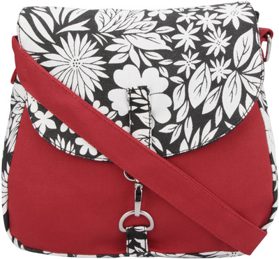 

Vivinkaa Women Casual Red Canvas Sling Bag