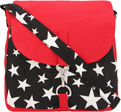 

Vivinkaa Women Casual Red Canvas Sling Bag