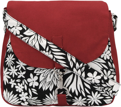 

Vivinkaa Women Casual Red Canvas Sling Bag