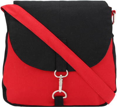 

Vivinkaa Women Casual Red Canvas Sling Bag