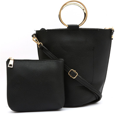 

Pepgirls Girls Casual Black PU Sling Bag