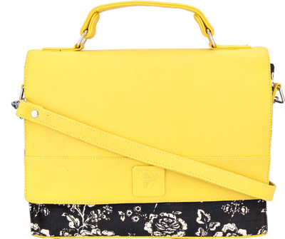 

Vivinkaa Women Casual Yellow Leatherette Sling Bag