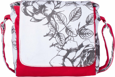 

Vivinkaa Women Casual Red, White Canvas Sling Bag