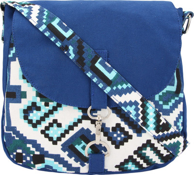 

Vivinkaa Women Casual Blue Canvas Sling Bag