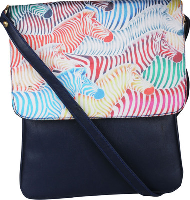 

Vivinkaa Women Casual Blue Leatherette Sling Bag