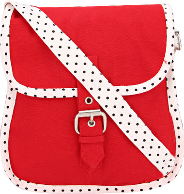 

Vivinkaa Women Casual Red Canvas Sling Bag