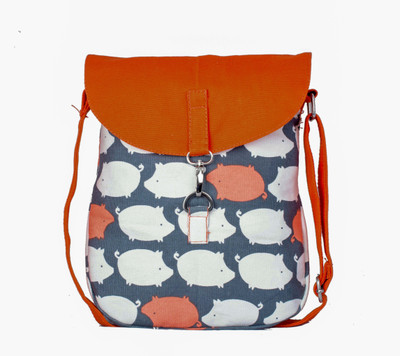 

Vivinkaa Women Casual Orange Canvas Sling Bag