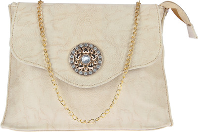STARWAY Women Evening/Party White PU Shoulder Bag