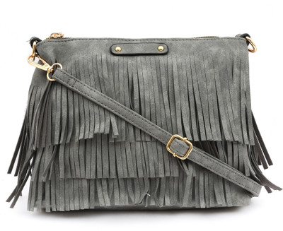 

Pepgirls Girls Casual Grey PU Sling Bag