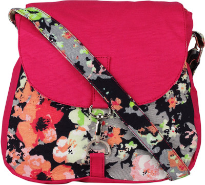 

Vivinkaa Women Casual Pink Canvas Sling Bag