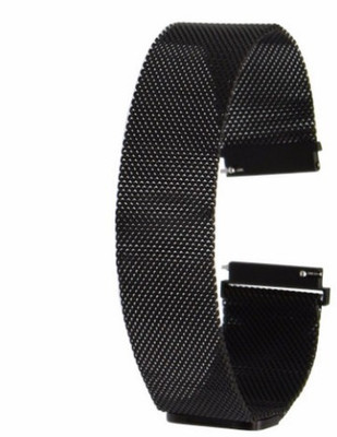 

HIGAR 22mm STAINLESS STEEL MILANESE LOOP BAND-BLACK COLOR Smart Watch Strap(Black)