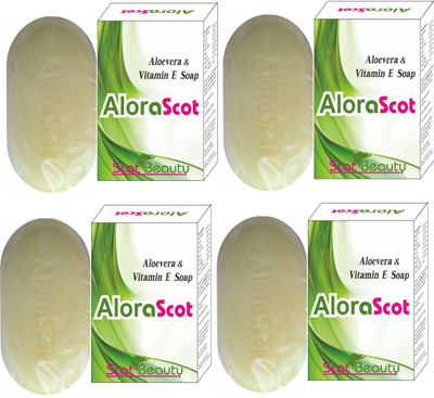 

Alora Scot Aloevera & Vitamin ESoap(75 g, Pack of 4)