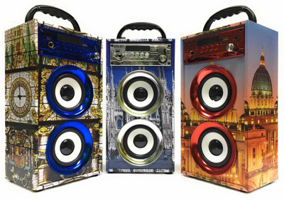 

Noizzy Box Bluetooth, TF Card, AUX and USB Assorted Designs Portable Bluetooth Home Audio Speaker(Multicolor, 2.0 Channel)