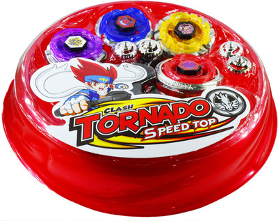 

Apurbas 4 Pieces Beynlade Clash Tornado Speed Top With Red Stadium(Red)