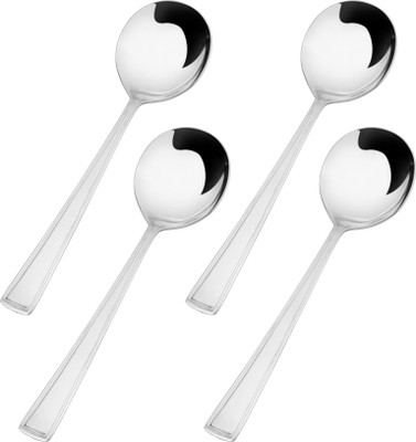 

Elegante Stainless Steel Dessert Soup Spoon Set(Pack of 4)