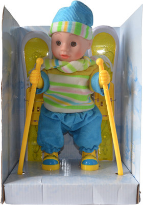 

NoVowels Skiing Baby Stuff Toy for Kids - 28 cm(Multicolor)