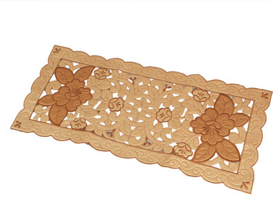KUBER INDUSTRIES Gold 15 cm Table Runner(Nylon)
