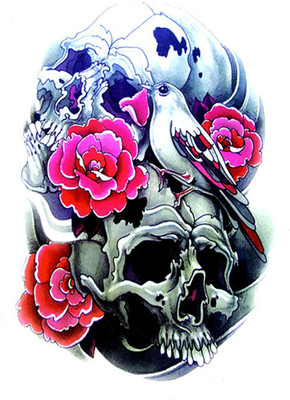 

Savii Arm Hand Wrist Tattoo(Skull Design)