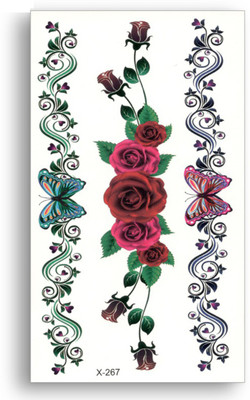 

Savii Arm Hand Wrist Tattoo(Red Rose Wrist Design)