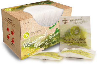 

Pure Nutrition Pure Nutrition Camomile Lemon Grass Tea - 20 Tea Bags Lemon Grass Green Tea Bags(20 Bags, Box)