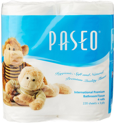 

Paseo Premium Bathroom Tissue Toilet Paper Roll(3 Ply, 220 Sheets)