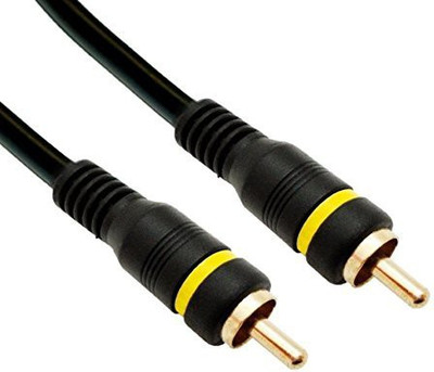 

C&E TV-out Cable RCA Male to Male Gold-Plated Connectors 6 Feet Black(Back, For TV, 1.8 m)