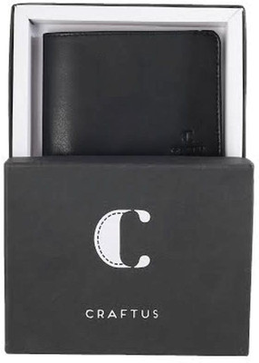 

Craftus Men Black Artificial Leather Wallet(4 Card Slots), Black-01