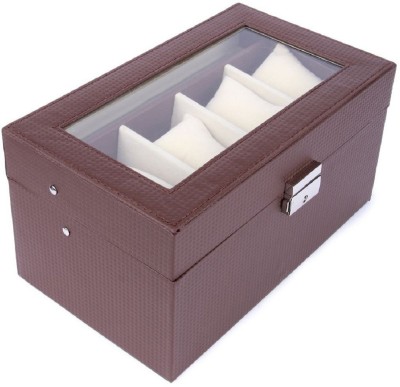 Uberlyfe WC-000983-BR2L Watch Box(Brown, Holds 8 Watches)   Watches  (Uberlyfe)