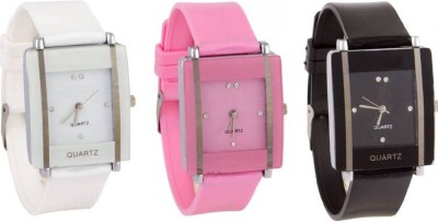 varni fashion White_Pink_Black Watch  - For Women   Watches  (Varni Fashion)