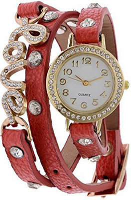 

Shivam Retail SR-01 Stylish Pattern Red Love Dori Watch - For Girls