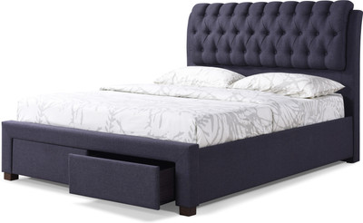 

Urban Ladder Cassiope Upholstered Engineered Wood King Bed With Storage(Finish Color - Charcoal Grey)