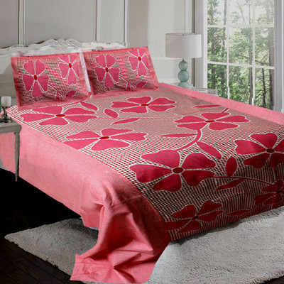 

Rk Cotton Double Floral Bedsheet(Pack of 1, Multicolor)