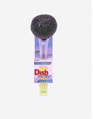 

dish matic steel scourer Plastic Wet and Dry Brush(Multicolor, Pack of 1)