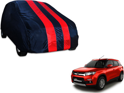 Flipkart SmartBuy Car Cover For Maruti Suzuki Vitara Brezza (Without Mirror Pockets)(Blue, Red) Flipkart
