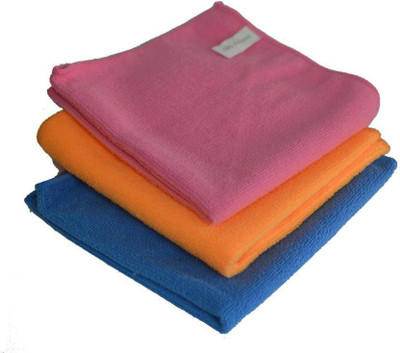 

Sukot 3 PCs Soft Plush Car Auto Clean & wash Kitchen use Wet and Dry Microfibre Cleaning Cloth(Pack of 3)