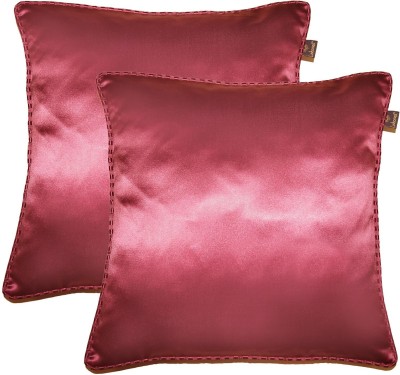 Lushomes Solid Cushions Cover(Pack of 2, 40 cm*40 cm, Pink)