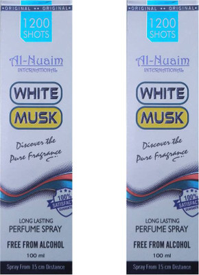 

Al Nuaim White Musk (Pack of 2) Body Spray - For Men & Women(200 ml, Pack of 2)