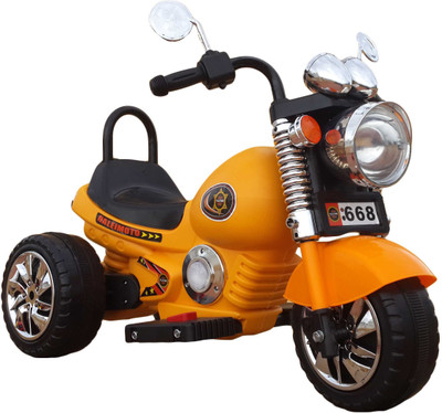 

Toys spot Bike Battery Operated Ride On(Yellow, Silver), Multi