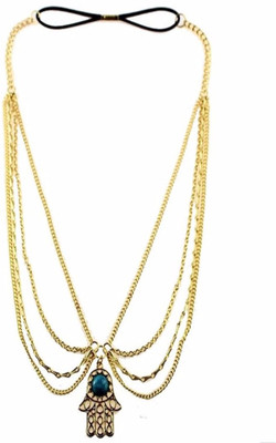 

Fashion Fiesta Vintage chain Hair Chain(Blue)