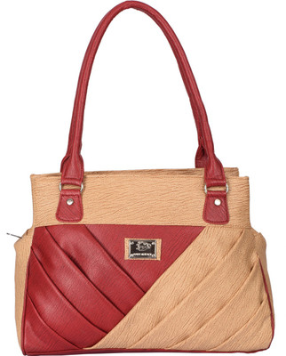 

STOPNBUY Hand-held Bag(Maroon, Beige), Beige;maroon