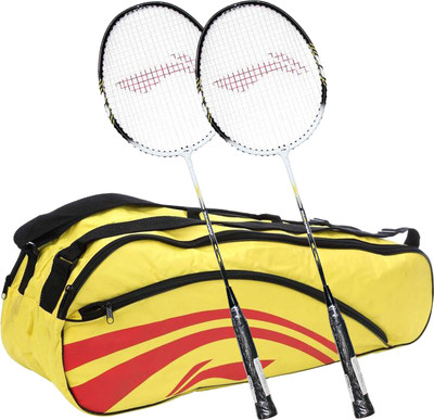 

Li-Ning Smash XP 808 (Set of 2) Badminton Racquets + ABDJ118 Kitbag Yellow Badminton Kit