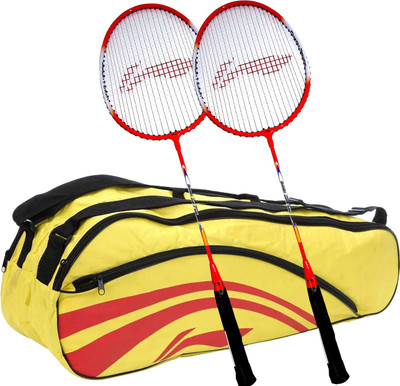 

Li-Ning Smash XP 709 (Set of 2) Badminton Racquets + ABDJ118 Kitbag Yellow Badminton Kit