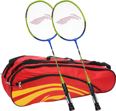 

Li-Ning Smash XP 810 (Set of 2) Badminton Racquets + ABDJ118 Kitbag Red Badminton Kit