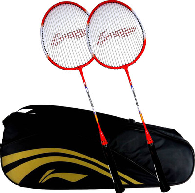 

Li-Ning Smash XP 809 (Set of 2) Badminton Racquets + ABDJ118 Kitbag Black Badminton Kit