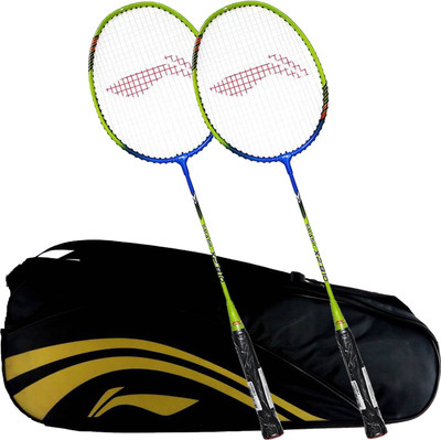 

Li-Ning Smash XP 810 (Set of 2) Badminton Racquets + ABDJ118 Kitbag Black Badminton Kit