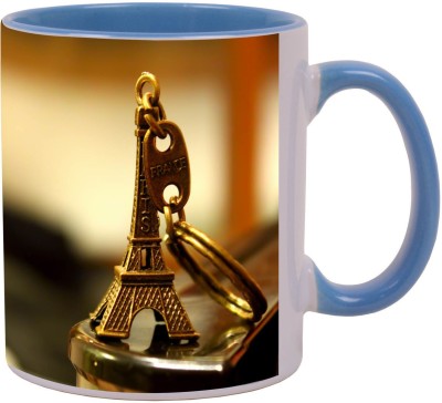 

Arkist eiffel tower keychain Ceramic Mug(340 ml), Multicolor